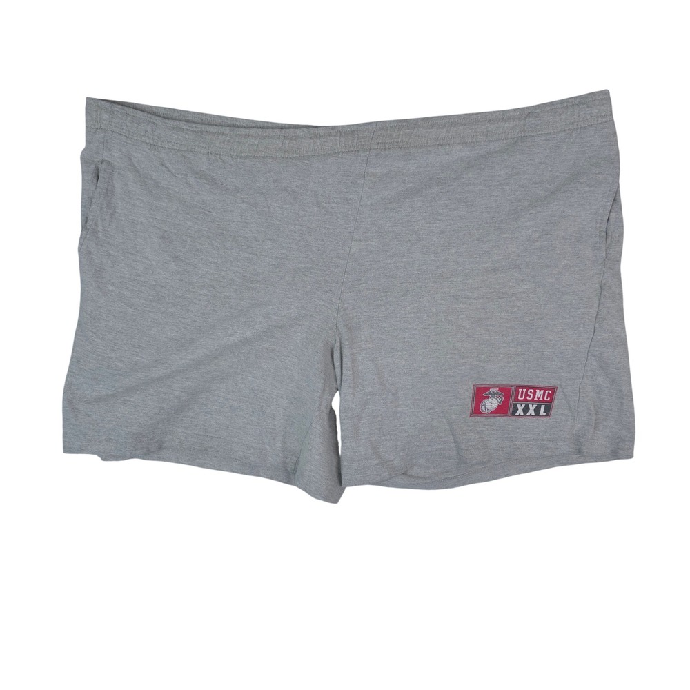 Soffe Athletic Shorts Men XL Gray USMC XXL Graphic‎ Cotton Jersey Gym Shorts